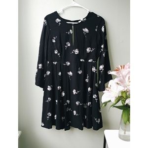 Black Floral mini dress